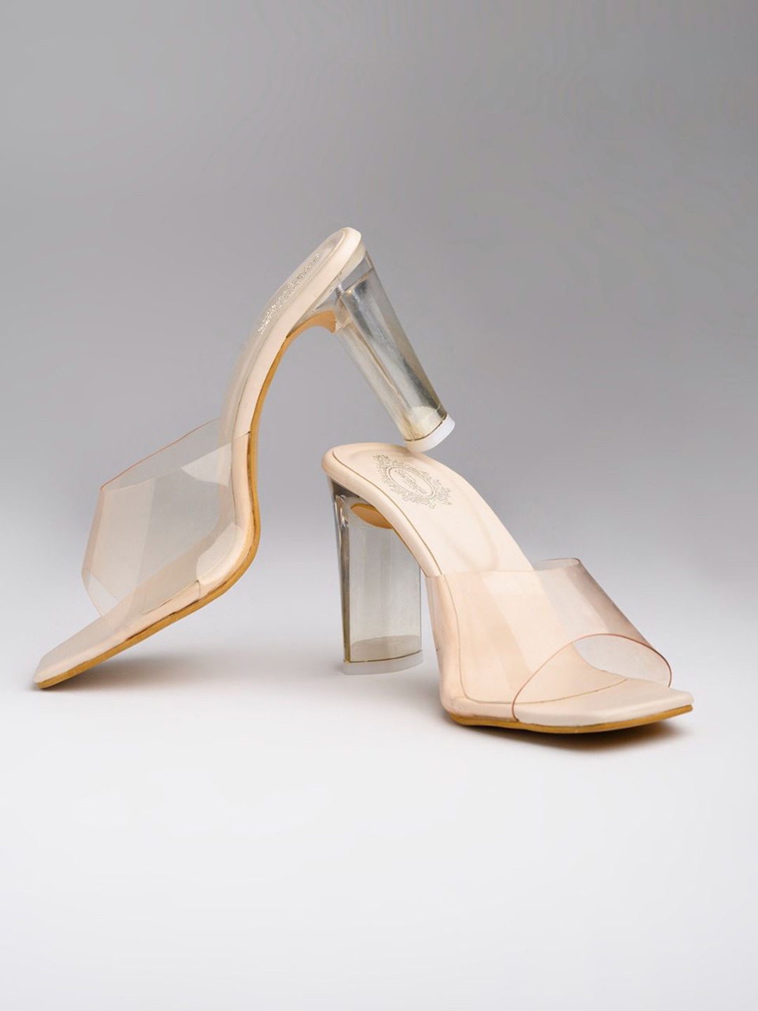 

Shoetopia Girls Block Sandals, Transparent