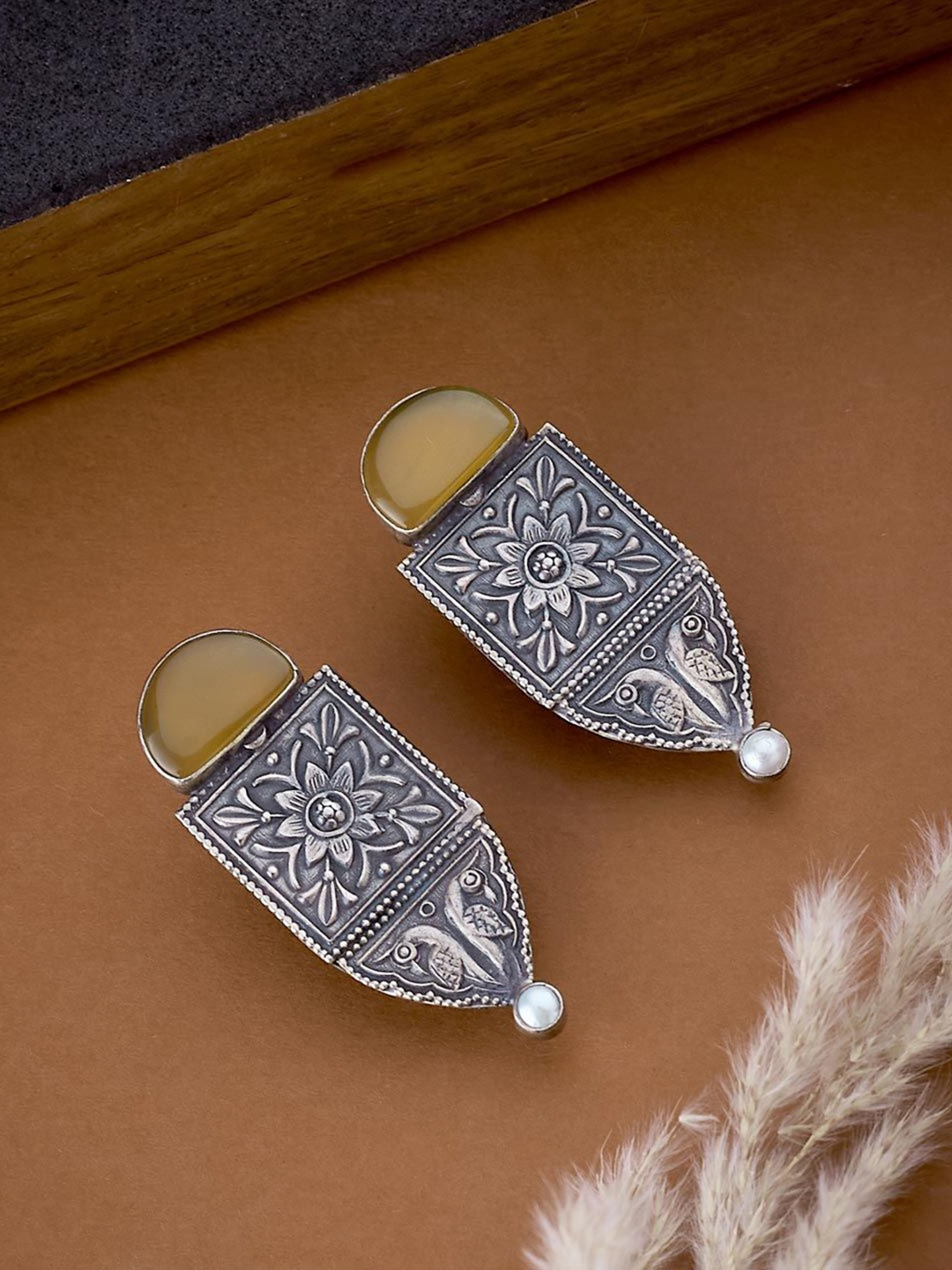 

Fabindia Contemporary Drop Earrings, Silver