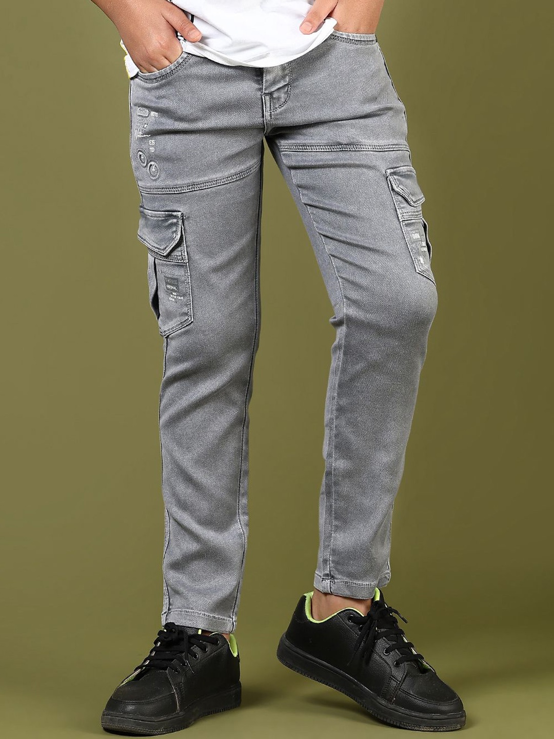 

V-Mart Boys Light Fade Jeans, Grey