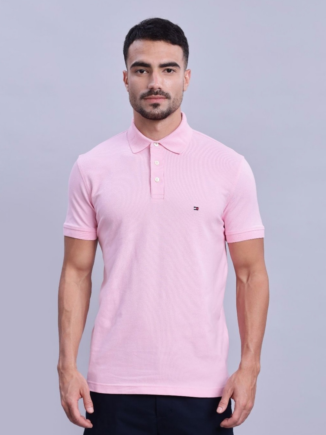 

Tommy Hilfiger Men Polo Collar T-shirt, Pink