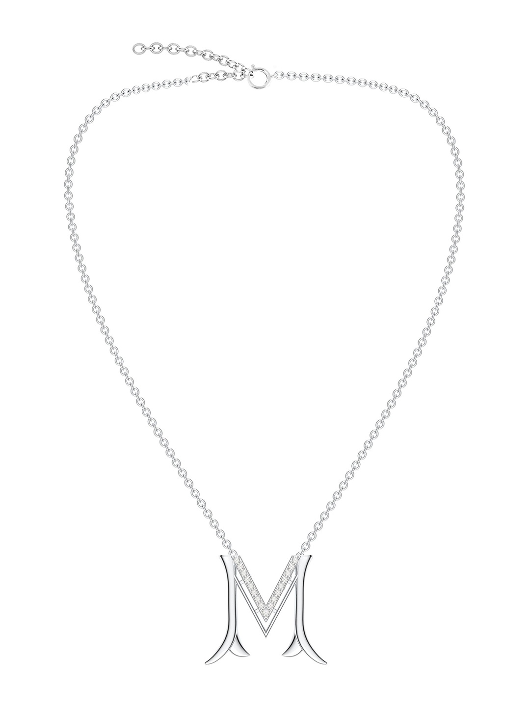 

Kicky And Perky Rhodium-Plated Contemporary Pendants with Chains, Silver