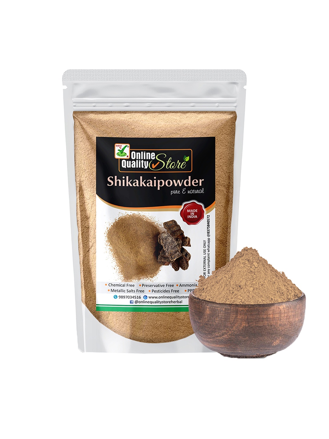 

Online Quality Store Shikakai Hair Powder For Damaged Hairs - 900 g, Beige