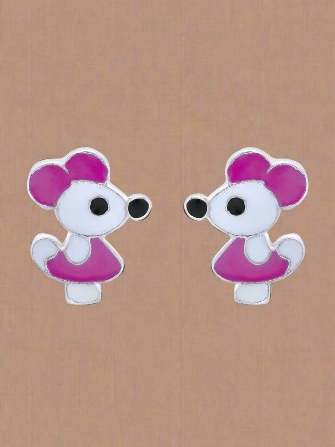 

Nipura Animal Shaped Studs Earrings, Pink