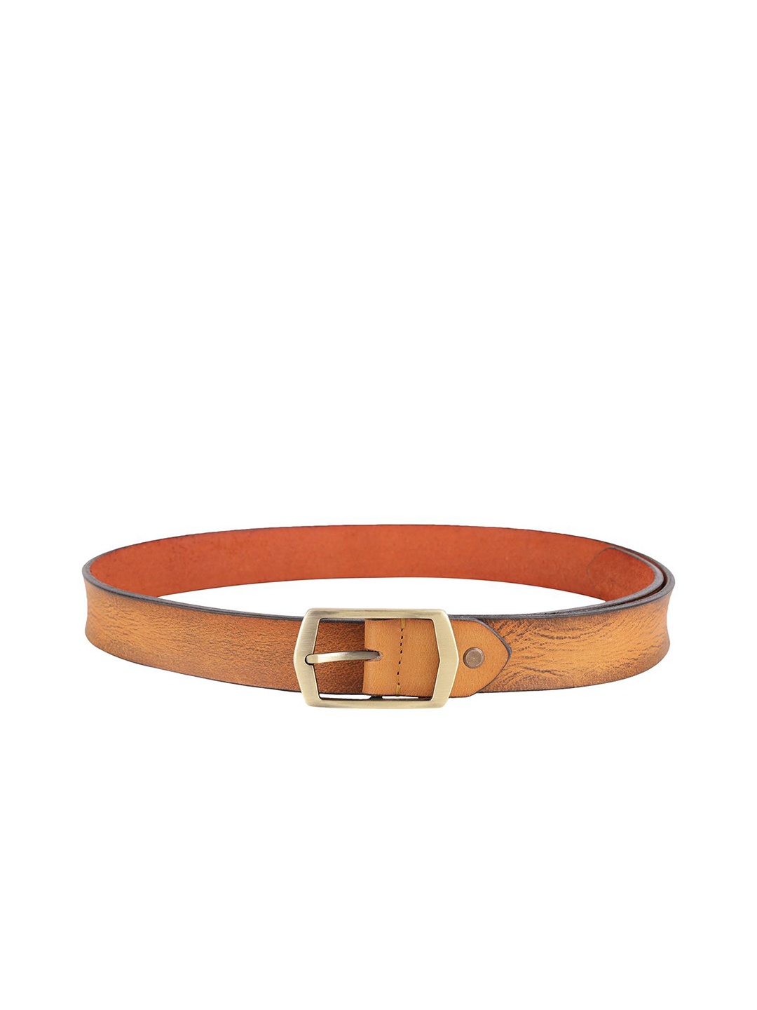 

Steve Jhonson Men Leather Reversible Belt, Orange