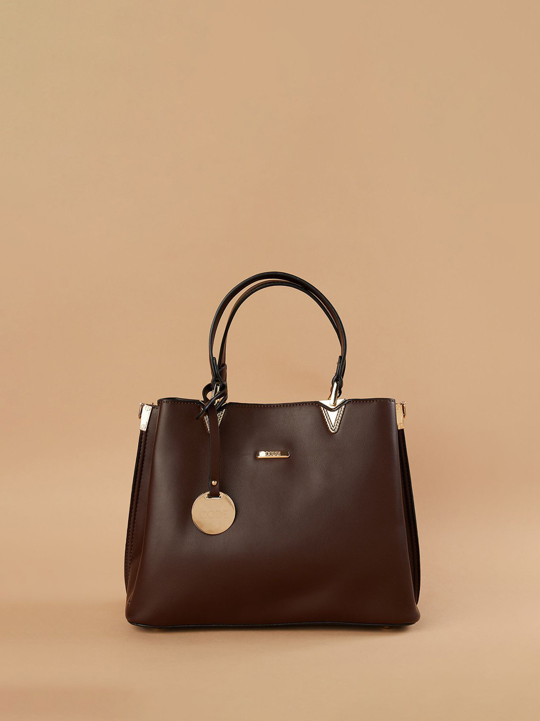 

CODE by Lifestyle PU Structured Handheld Bag, Brown