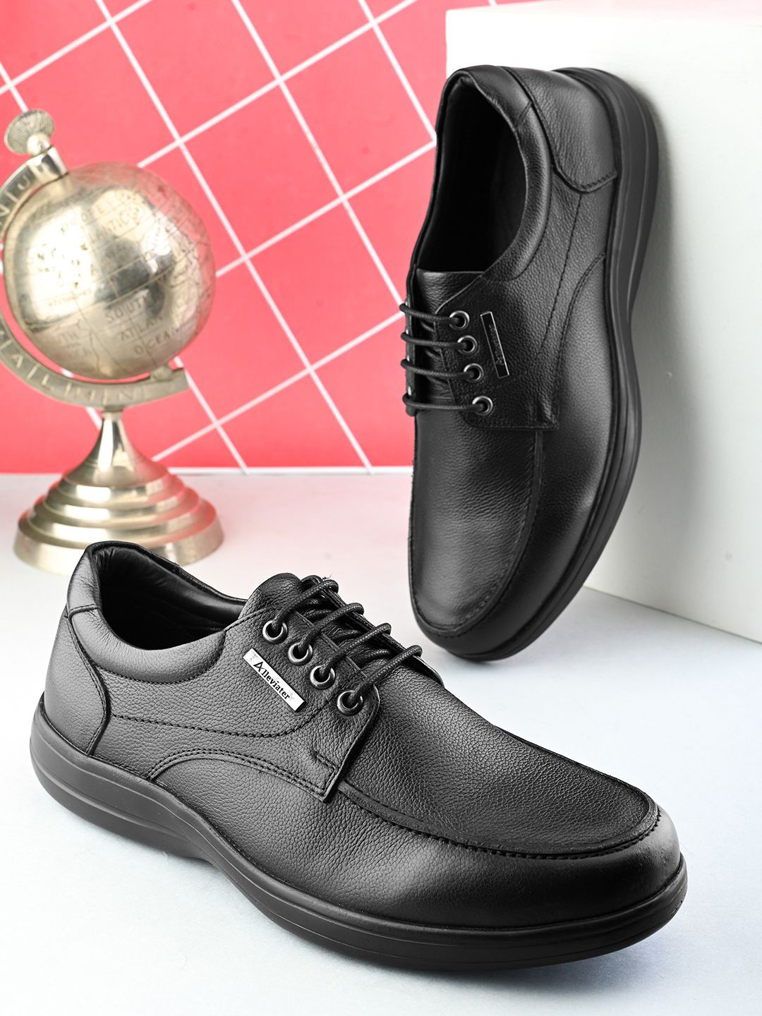 

Alleviater Men Leather Slip-On Shoes, Black