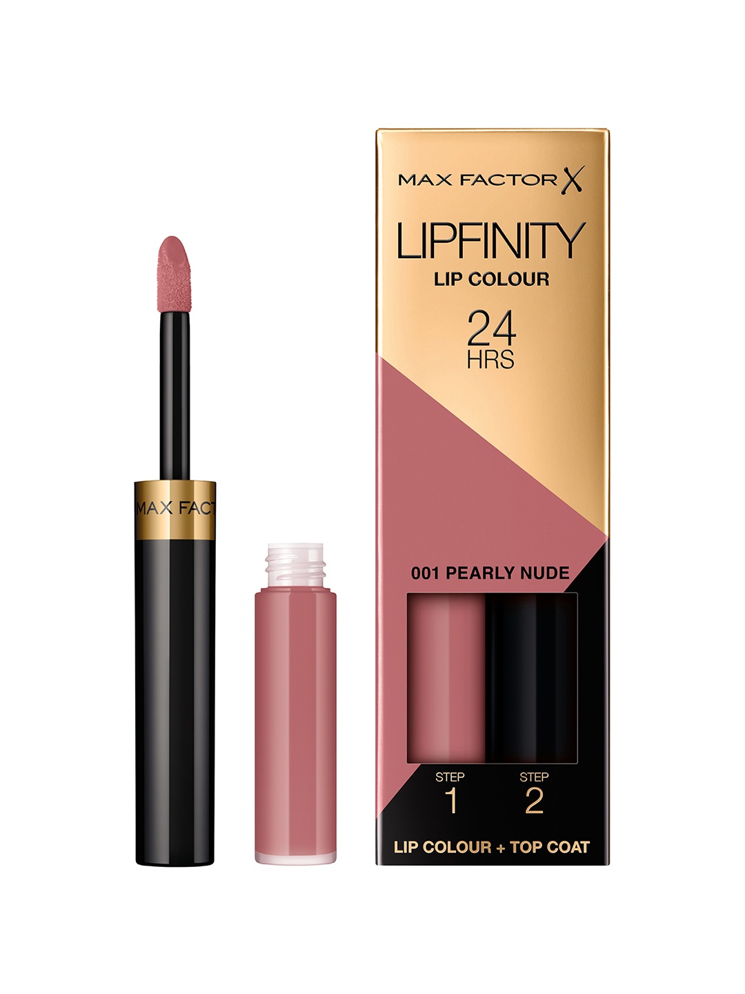 

Max Factor Lipfinity Long-Lasting Lip Colour 2.3ml with Top Coat 1.9g - Pearly Nude 001, Pink