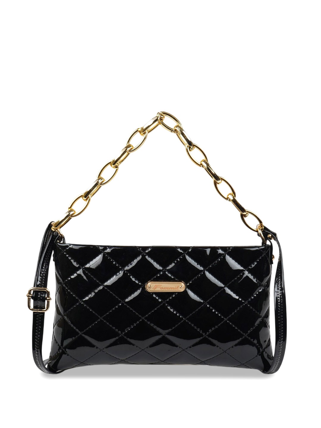 

FOMMIL Structured Sling Bag, Black