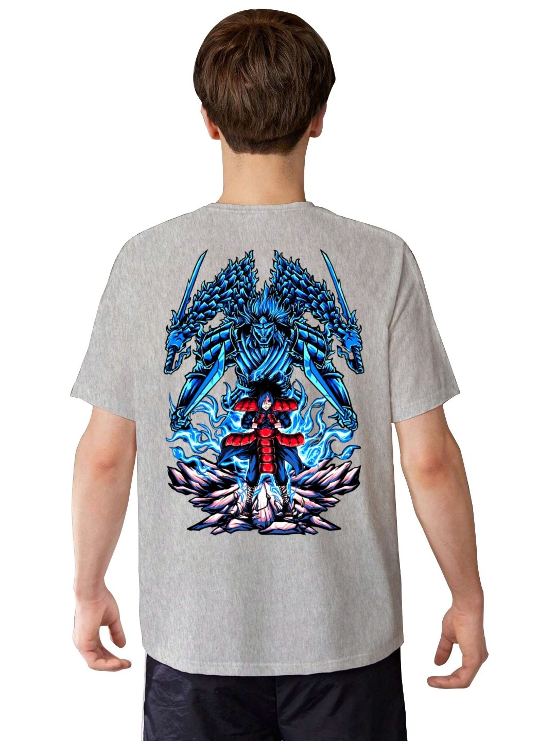 

LOCAVESTIR Boys Printed T-shirt, Grey