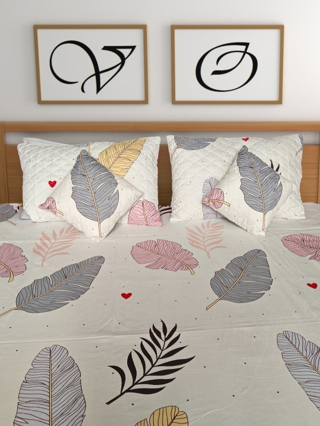 

CG HOMES Beige & Yellow Ethnic Motifs 180 TC Queen Bedsheet with 2 Pillow Covers