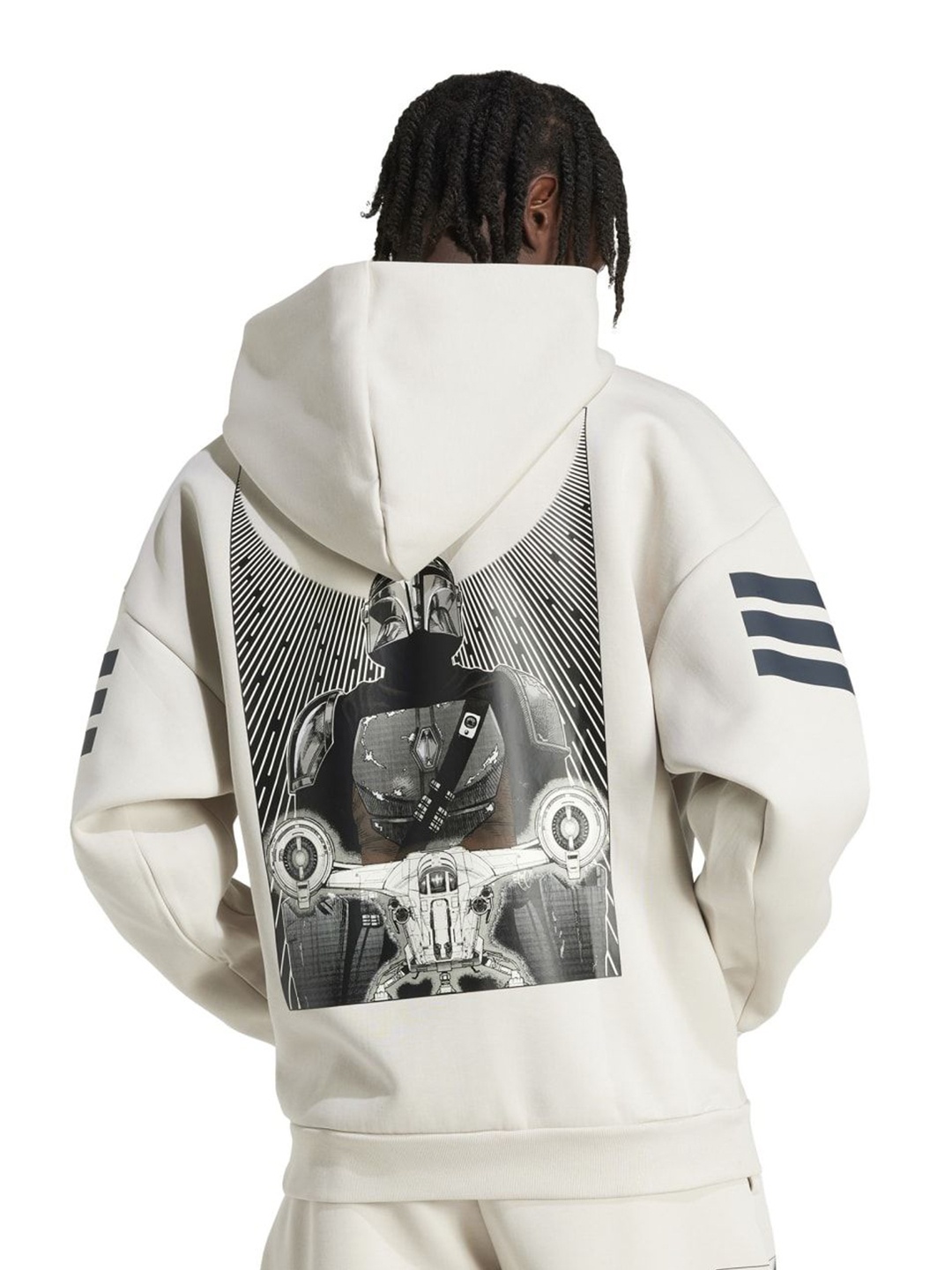 

ADIDAS M Sw Tm Hdy Brand Logo Printed Hooded Sweatshirt, White