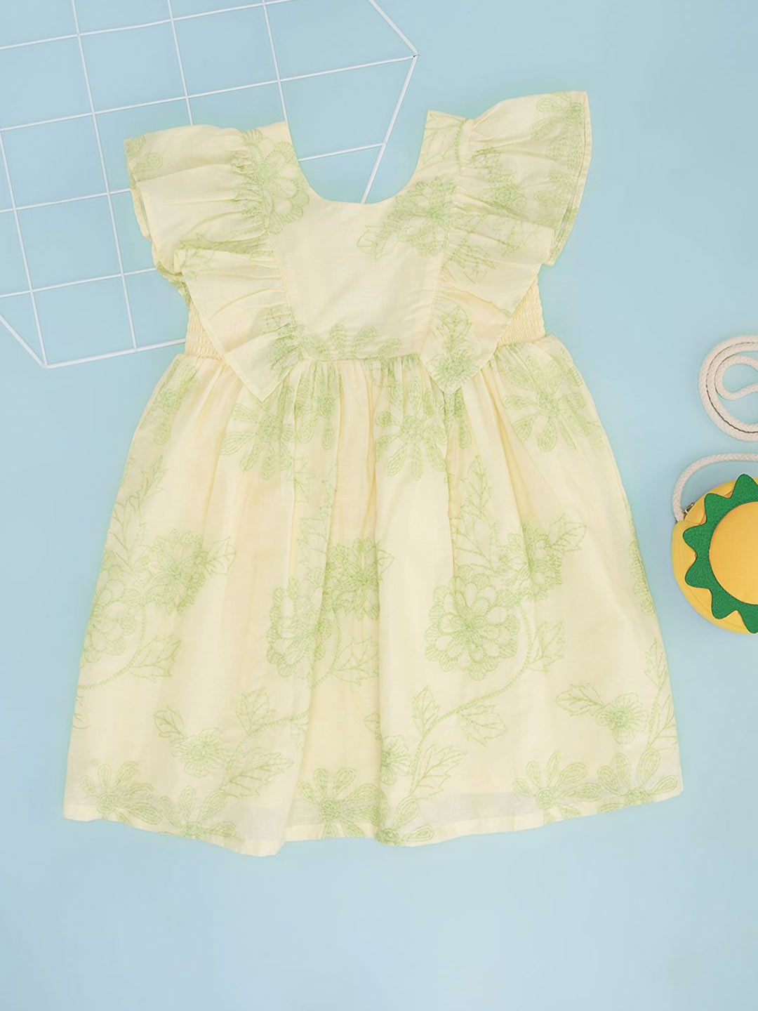 

Pantaloons Junior Floral Fit & Flare Dress, Yellow