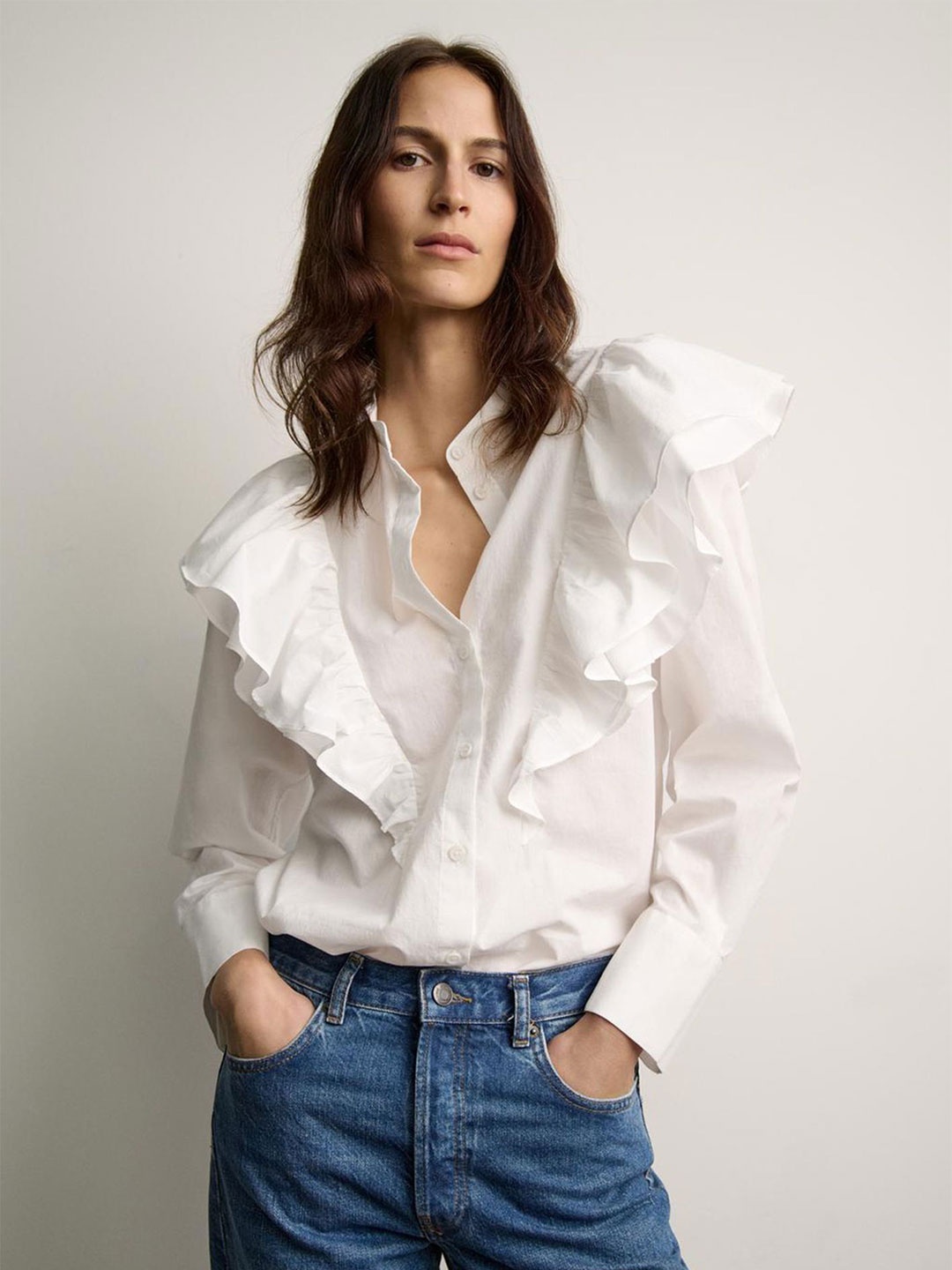 

LULU & SKY Women Opaque Casual Shirt, White