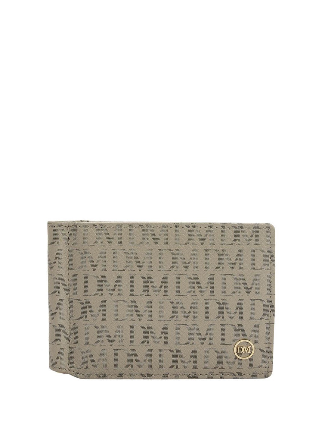 

Da Milano Men Geometric Textured Leather Money Clip, Grey