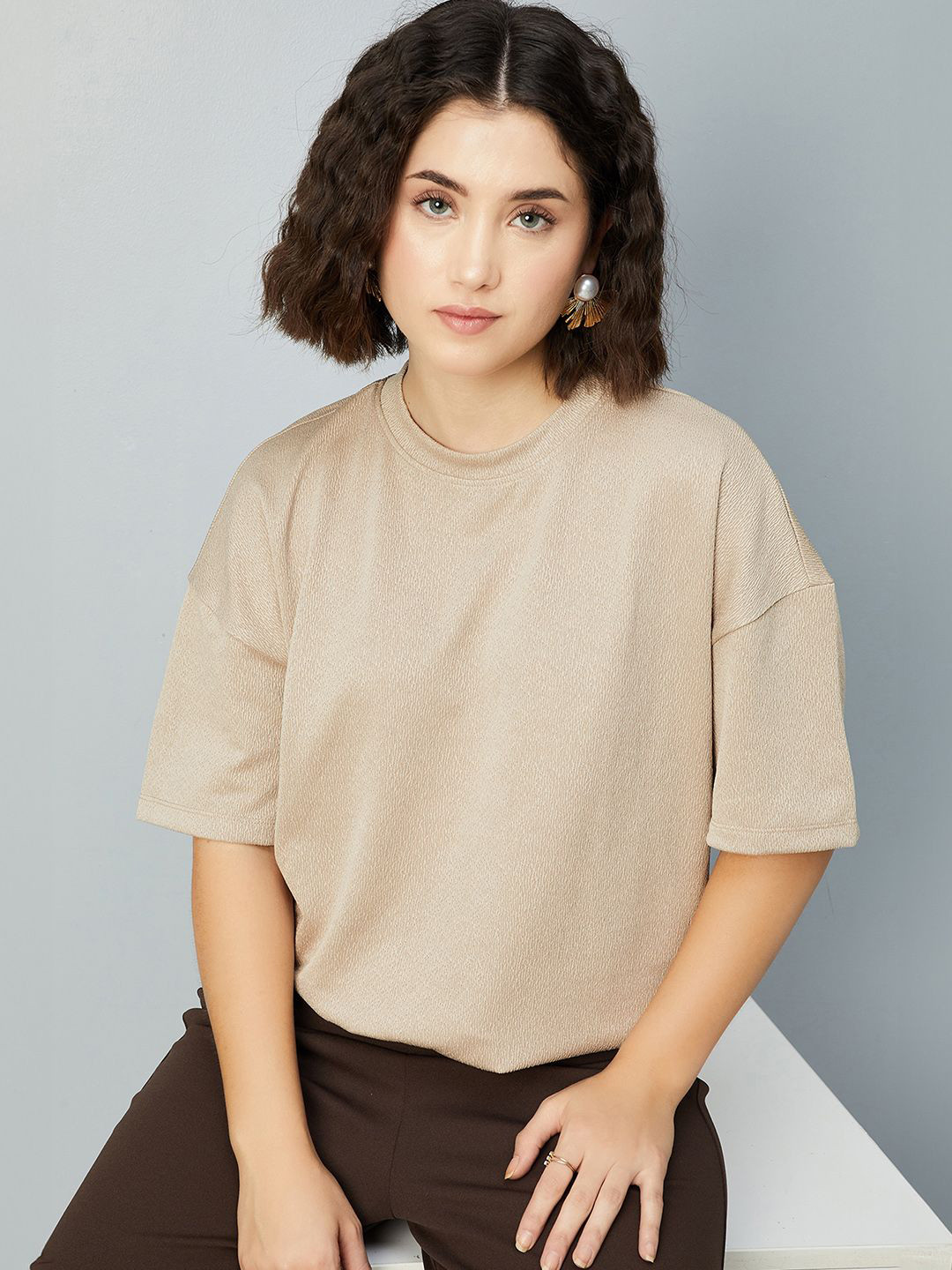 

max Women T-shirt, Brown