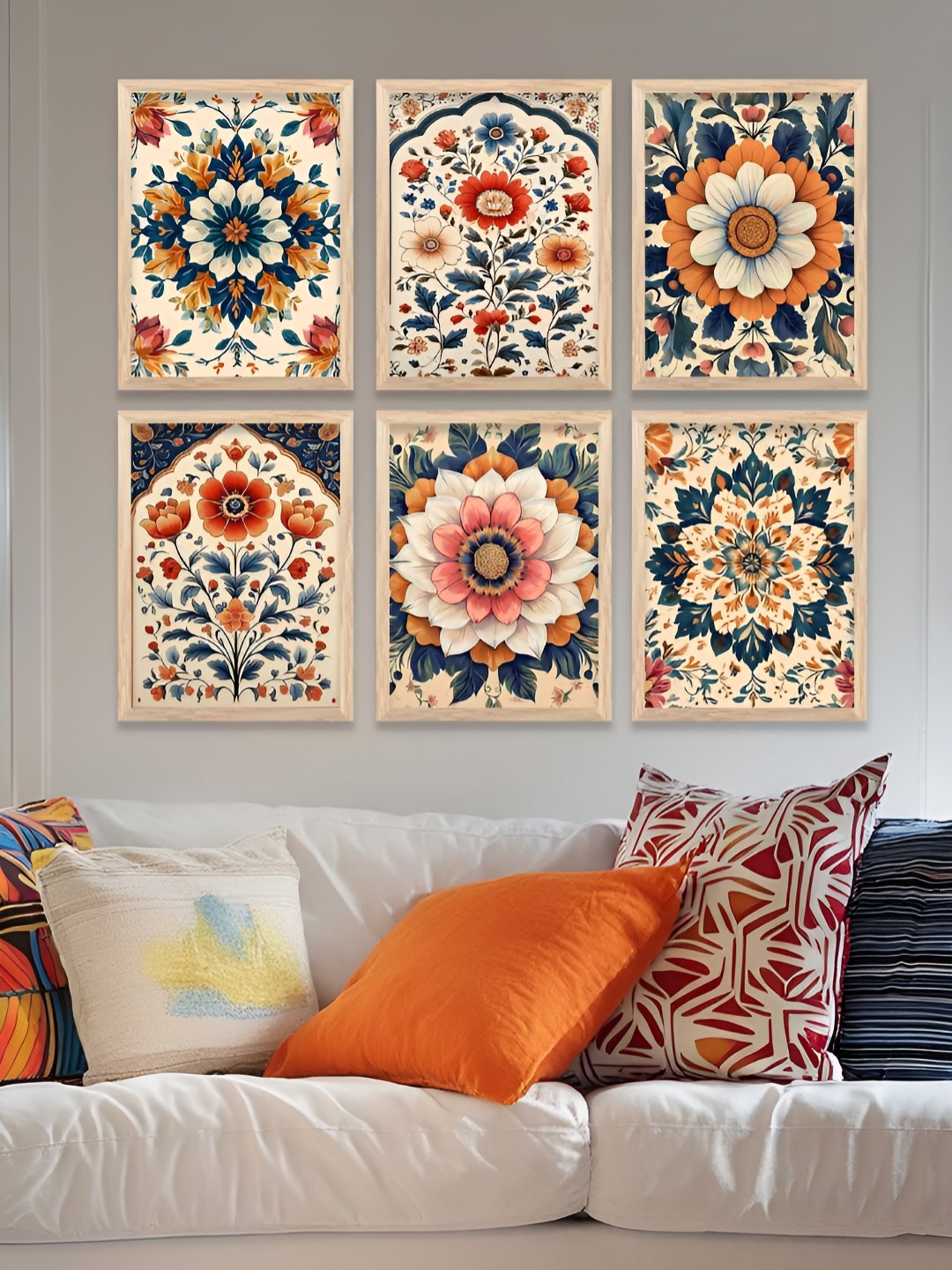 

Kotart Beige & Orange 6 and more Piece Wood Other Wall Paintings