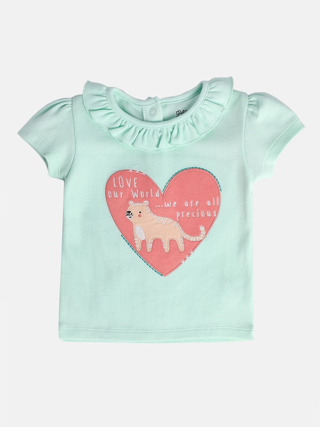 

MINI KLUB Print Cotton Blouson Top, Green