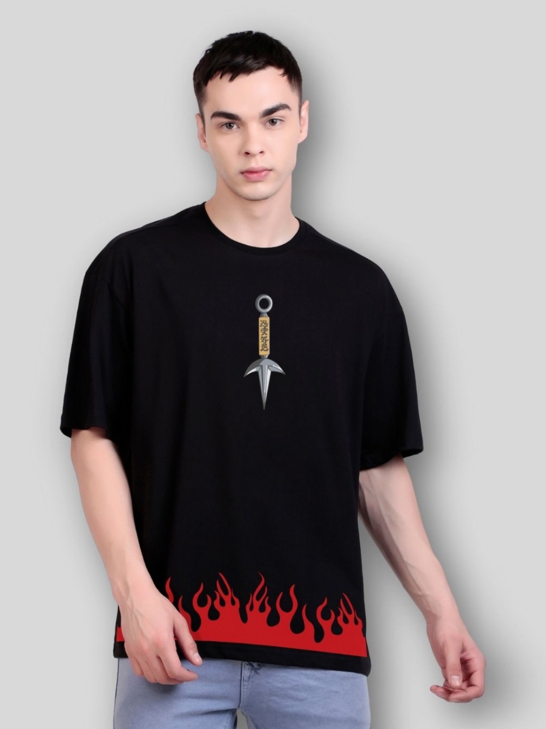 

FLYIND VOGUE OUTFIT Men Printed Bio Finish Pockets T-shirt, Black