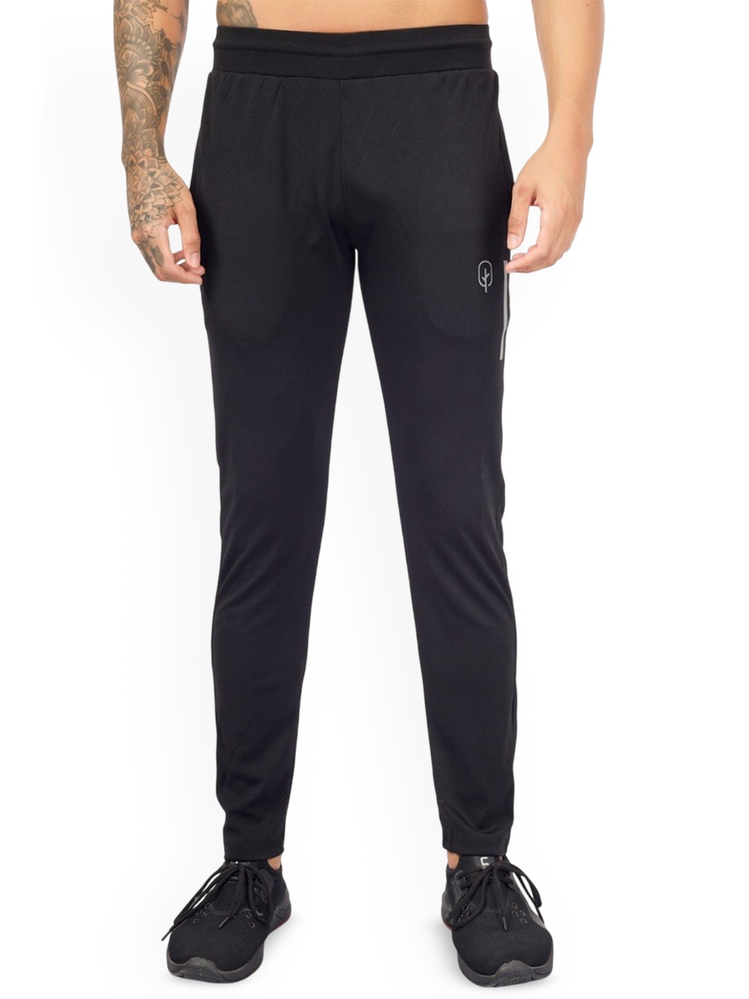 

BLUEFICUS Men Slim-Fit Dry Fit Track Pants, Black
