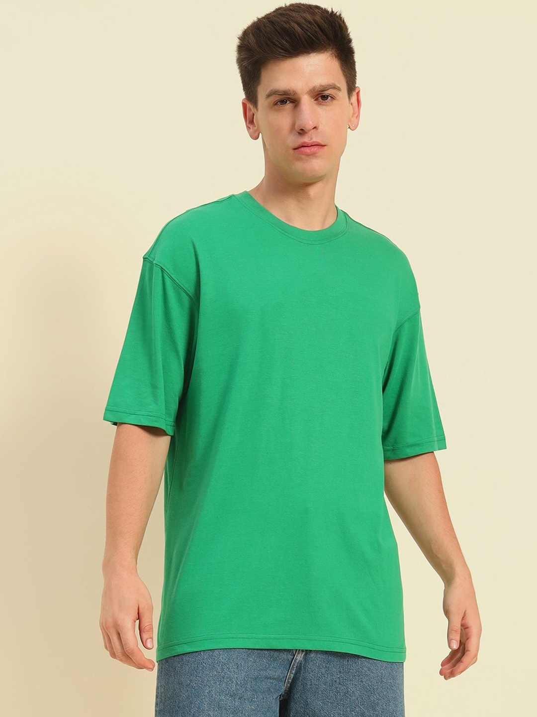 

Dogman Men Drop-Shoulder Sleeves Anti Odour T-shirt, Green