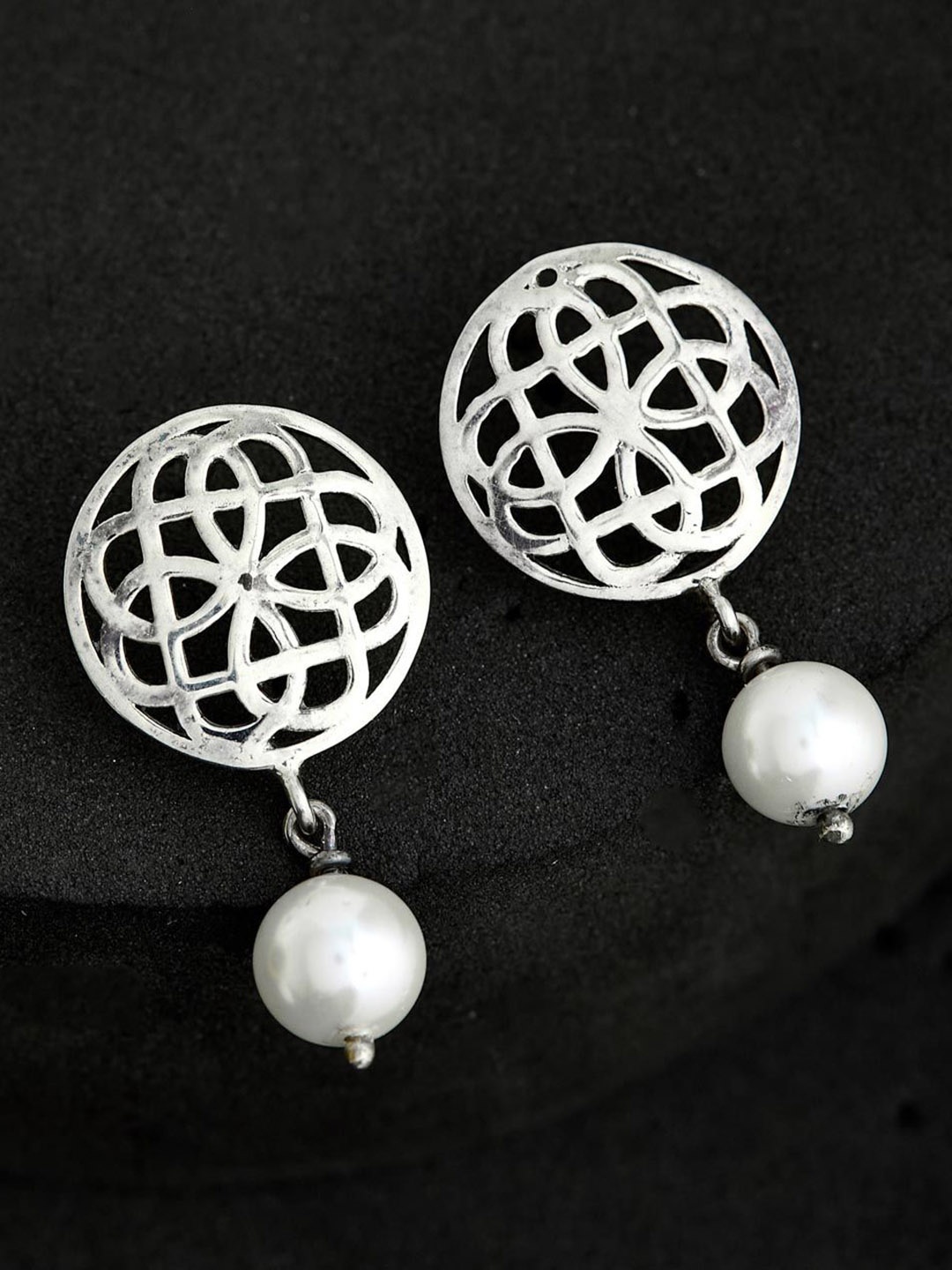 

Fabindia Contemporary Drop Earrings, Silver