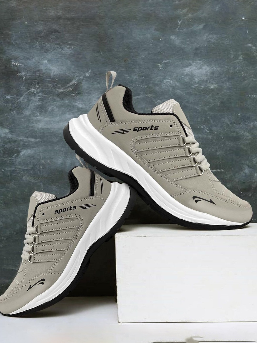 

DRACKFOOT Men Running Non-Marking Shoes, Grey