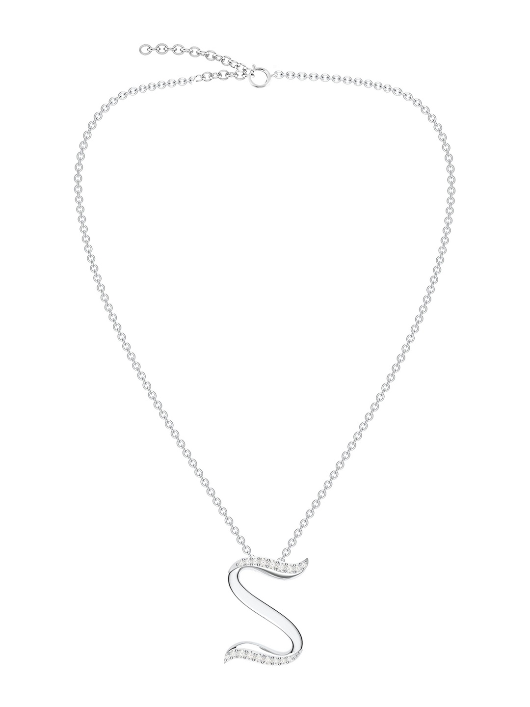 

Kicky And Perky Rhodium-Plated Contemporary Pendants with Chains, Silver