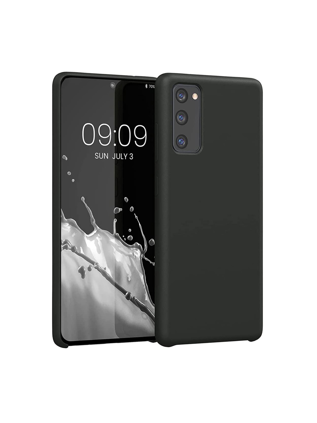 

LIRAMARK Liquid Silicone Soft Back Cover Case for Samsung Galaxy S20, Black