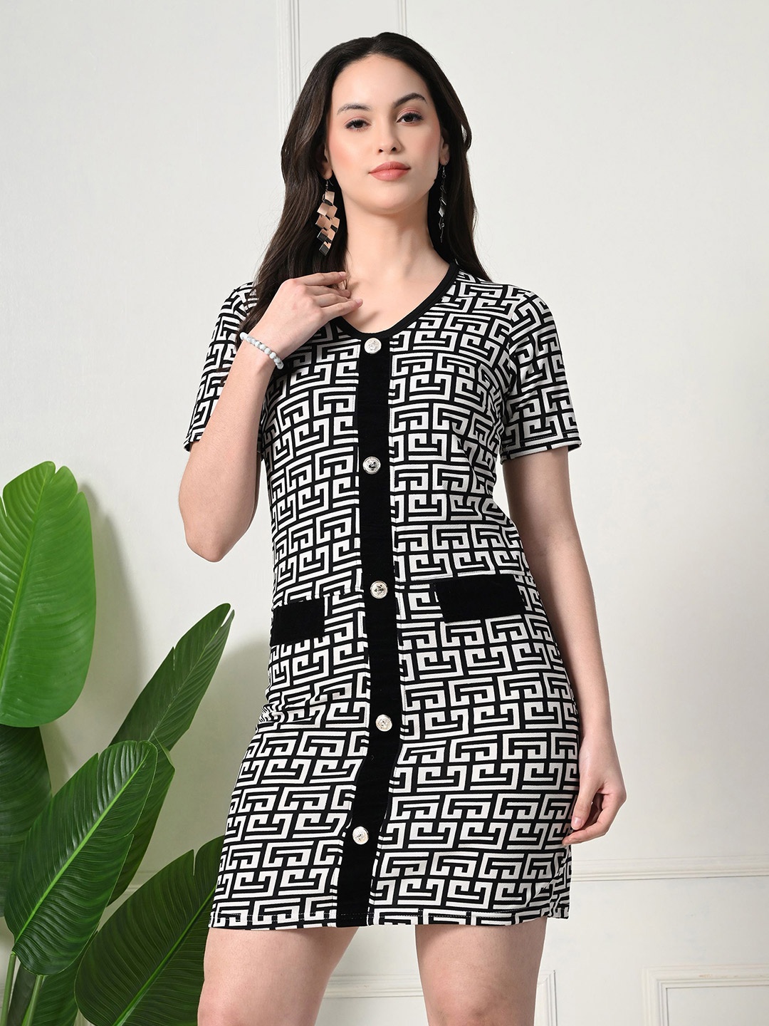 

BAESD Print Bodycon Mini Dress, Multi