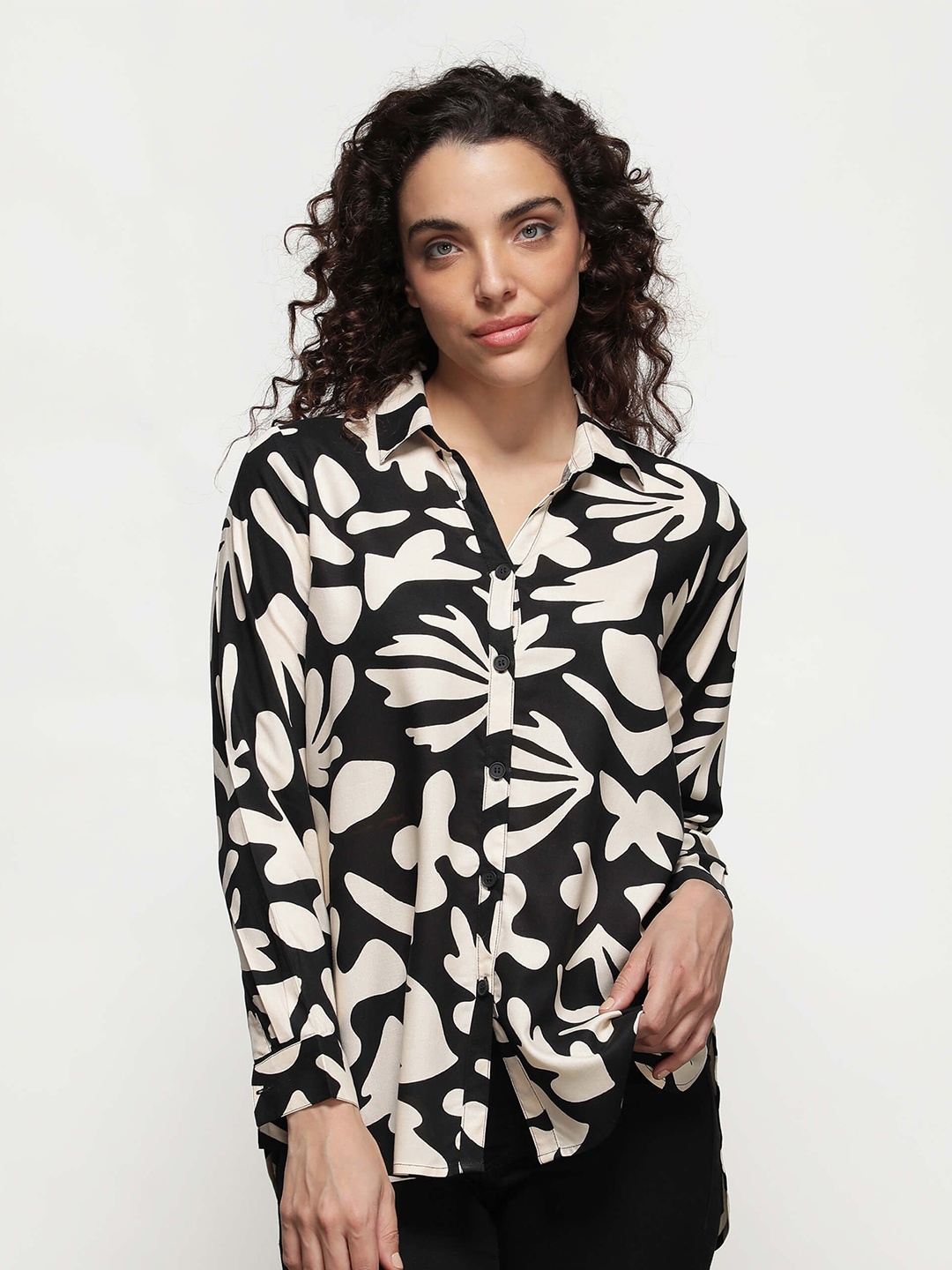 

IDK Print Shirt Style Top, Black