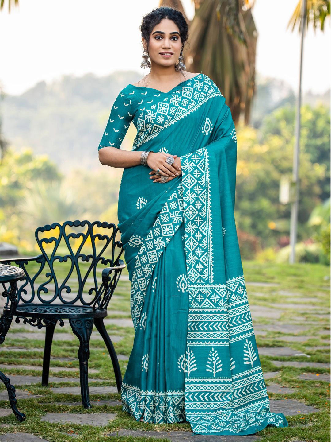 

KALINI Bagh Bagh Saree, Blue