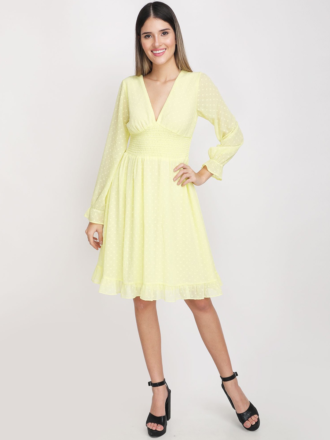 

JAKANARY Fit & Flare Dress, Yellow