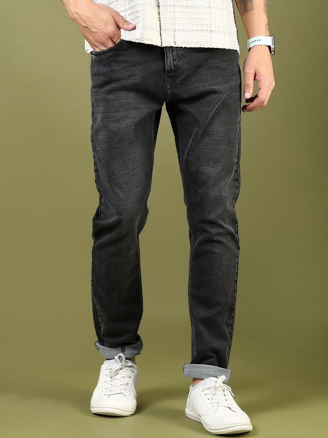 

V-Mart Men Light Fade Jeans, Grey