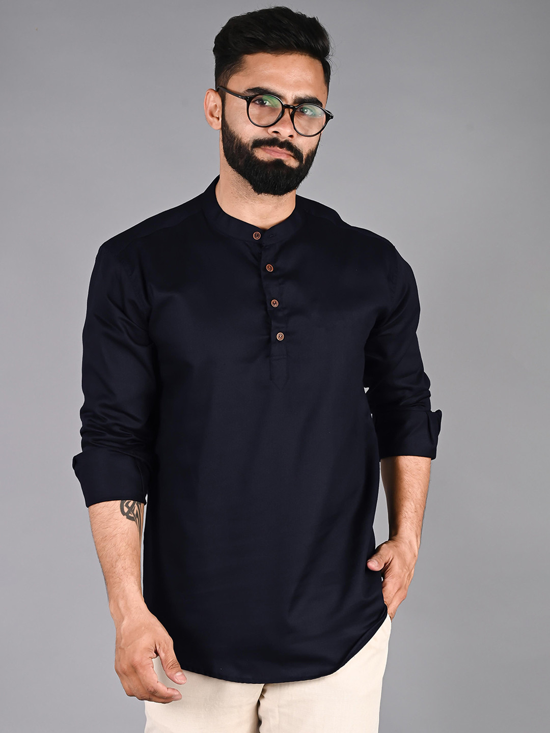 

FUBAR Men Kurta, Blue