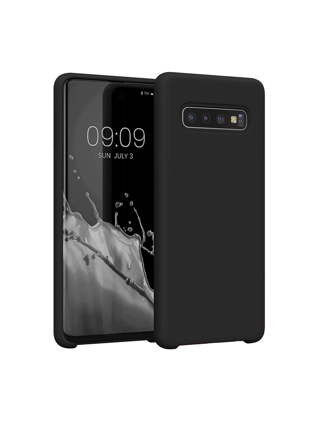 

LIRAMARK Liquid Silicone Soft Samsung Galaxy S10 Back Case, Black