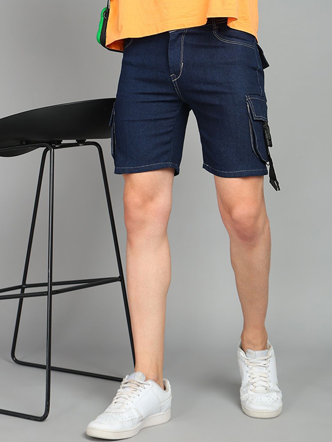 

LINARIA Men Denim Denim Shorts, Blue