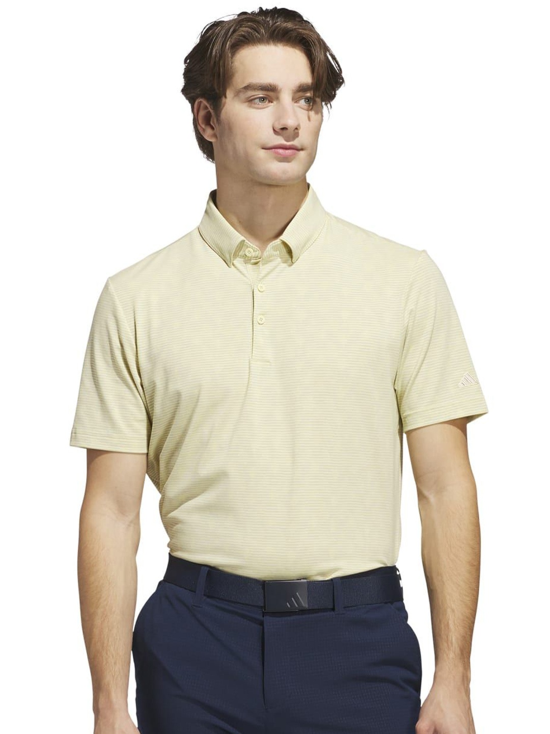 

ADIDAS Go To Stripe Polo T-Shirt, Yellow