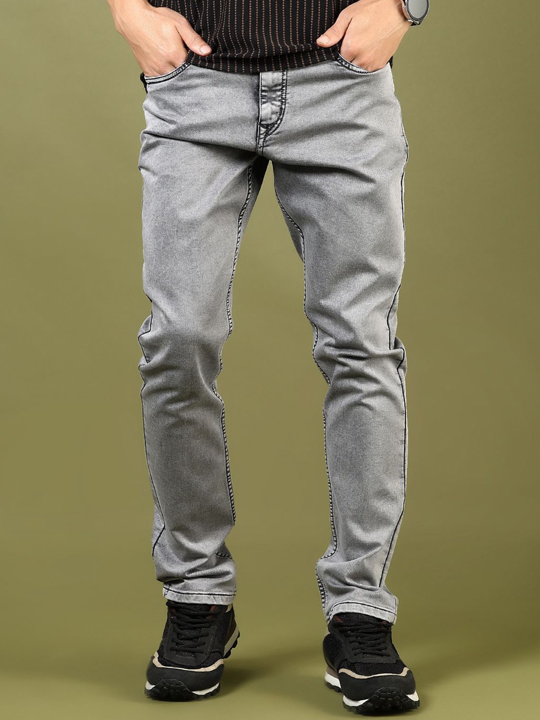 

V-Mart Men Light Fade Jeans, Grey