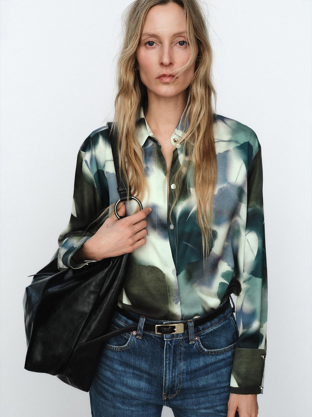 

LULU & SKY Women Faded Opaque Printed Casual Shirt, Green