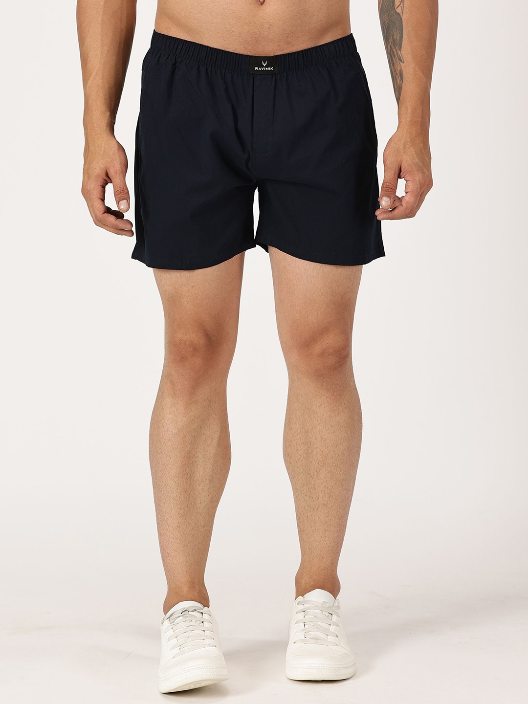 

RAVINIK Men Running Sports Shorts, Navy blue