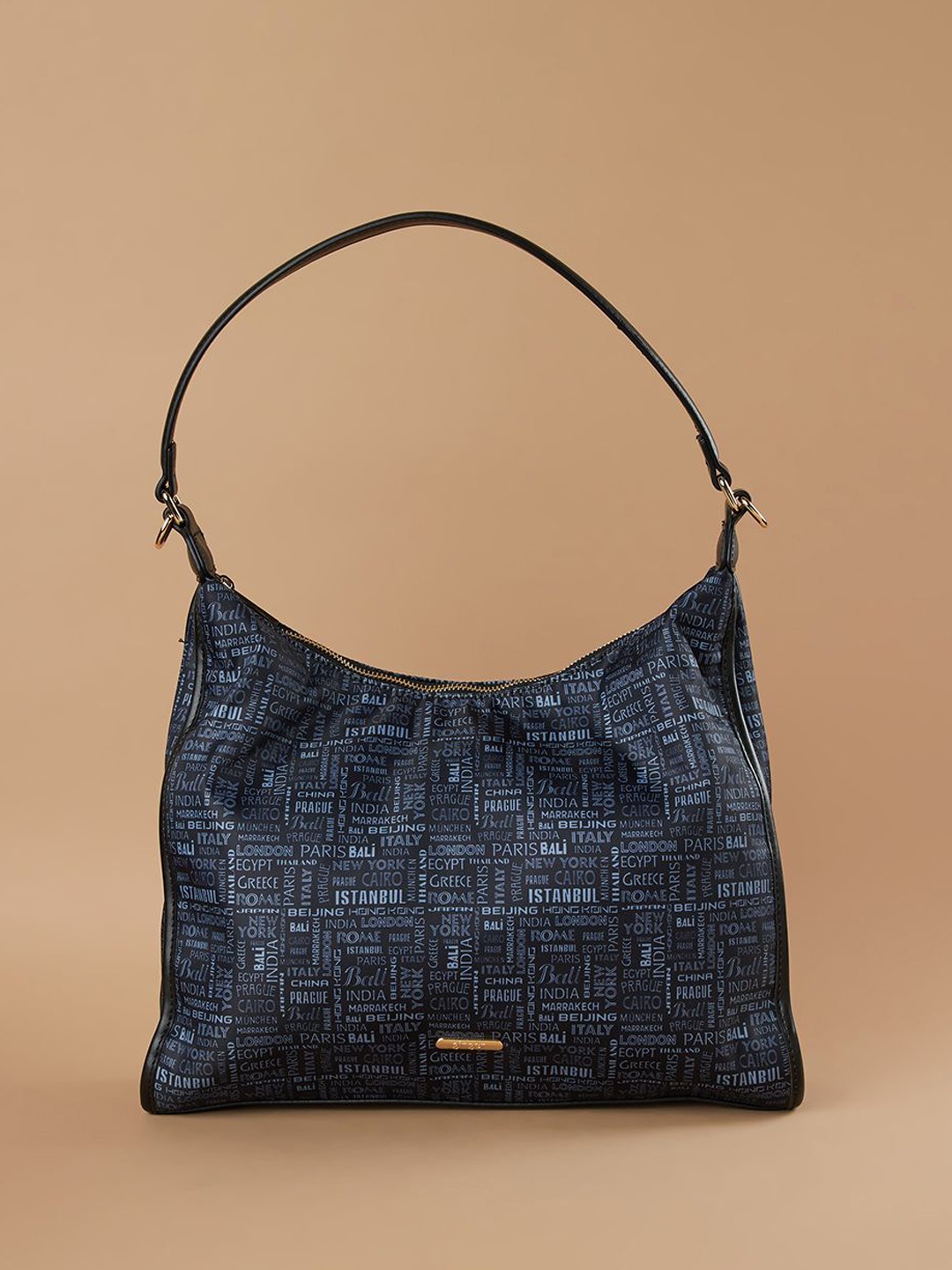 

Ginger by Lifestyle Ethnic Motifs PU Shopper Shoulder Bag with Bow Detail, Black