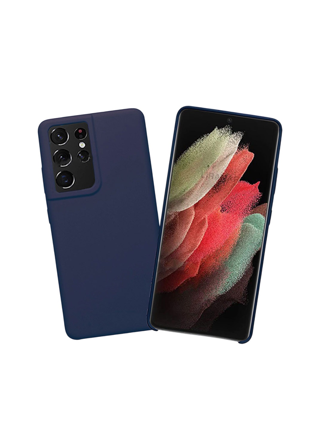

LIRAMARK Liquid Silicone Soft Samsung Galaxy S21 Ultra Back Case, Navy blue