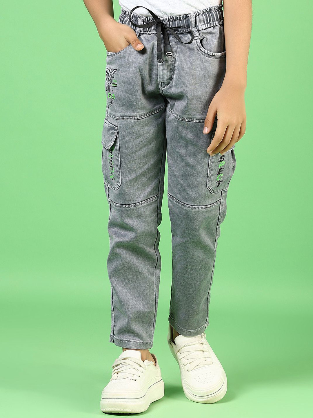 

V-Mart Boys Light Fade Jeans, Grey