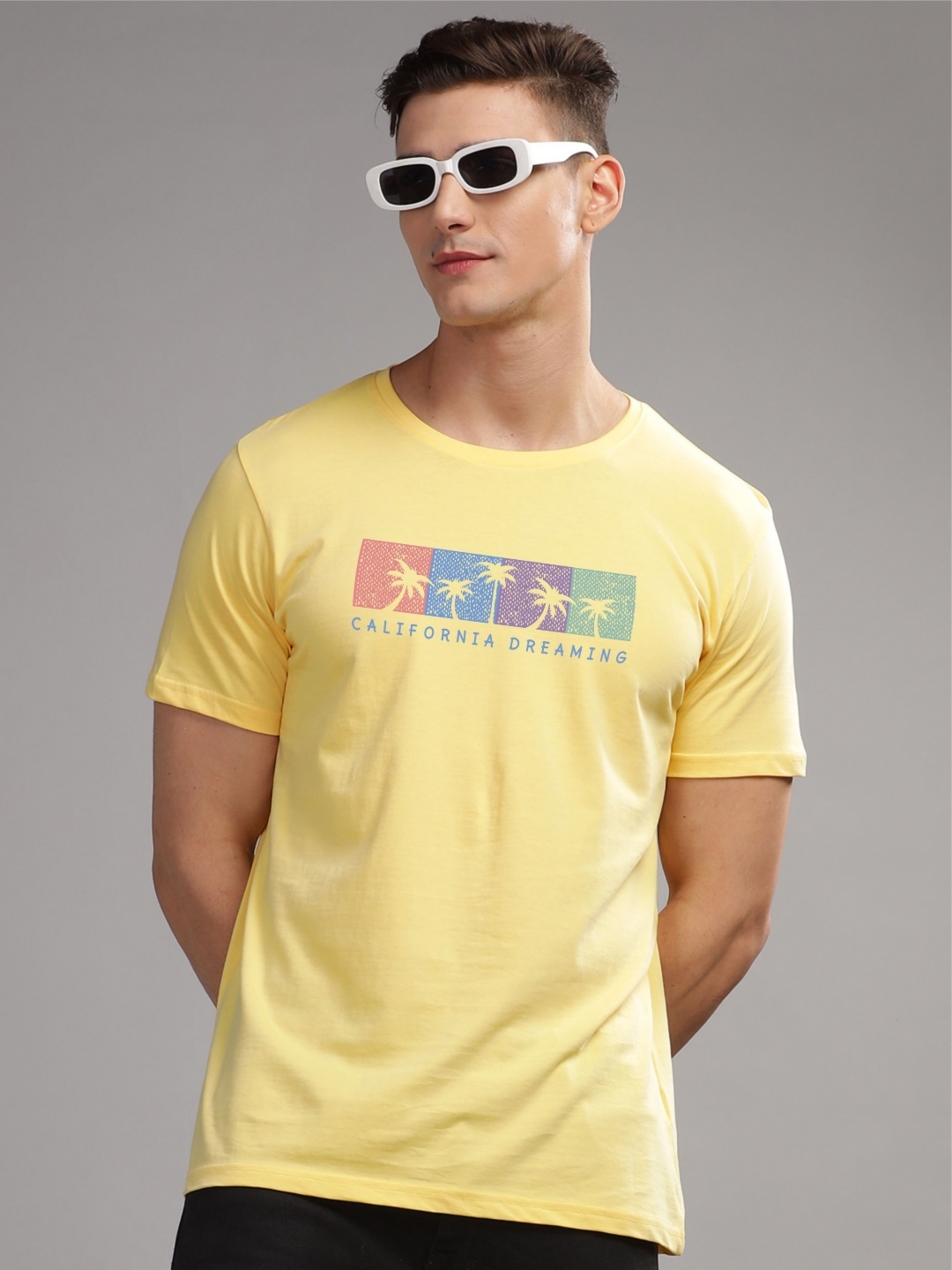 

ADRO Men Printed T-shirt, Yellow