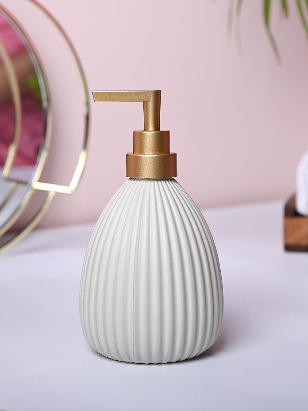 

MARKET99 Grey Striped Ceramic Soap Dispenser