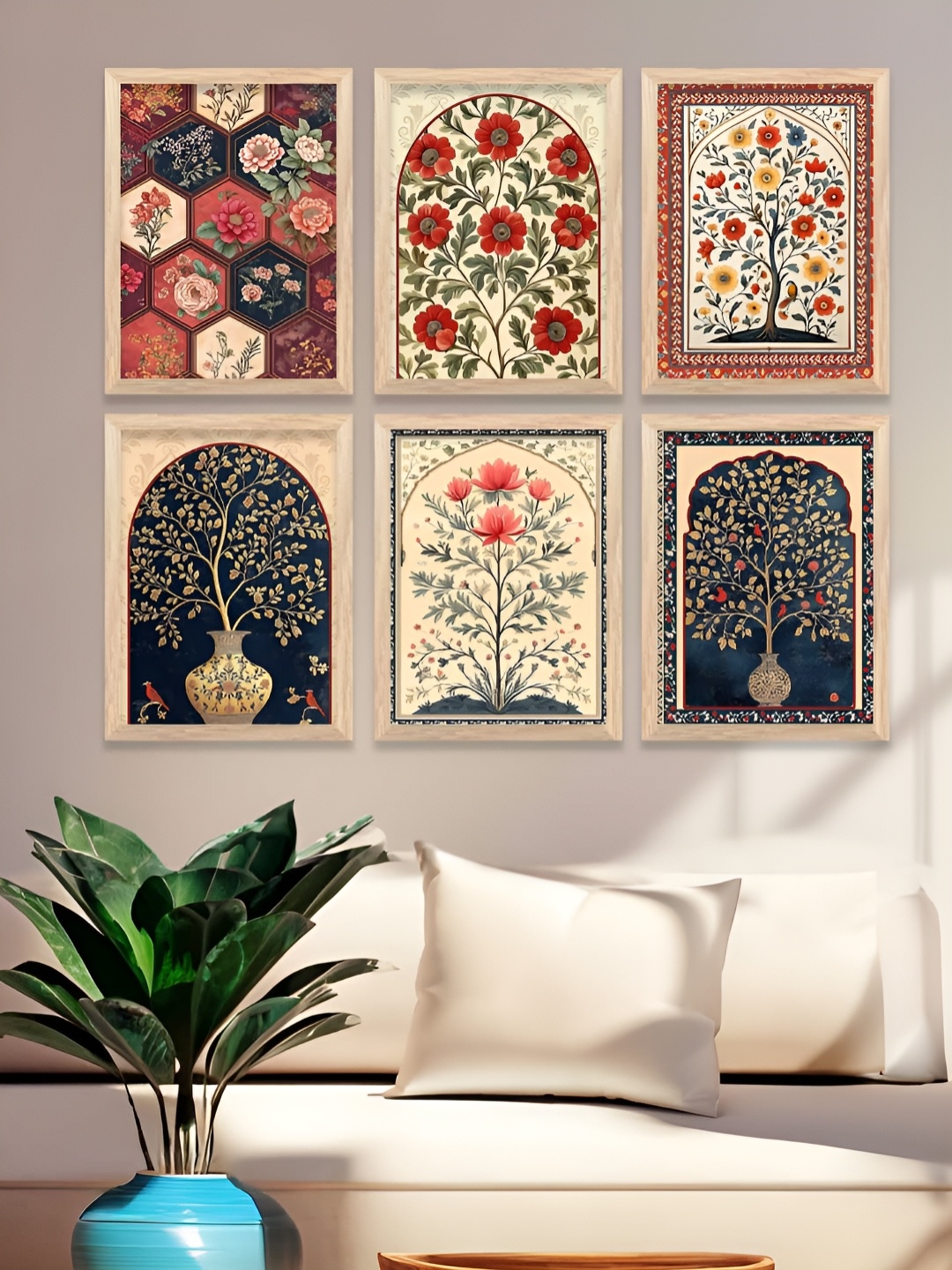 

Kotart Brown Wood Abstract Wall Paintings, Beige