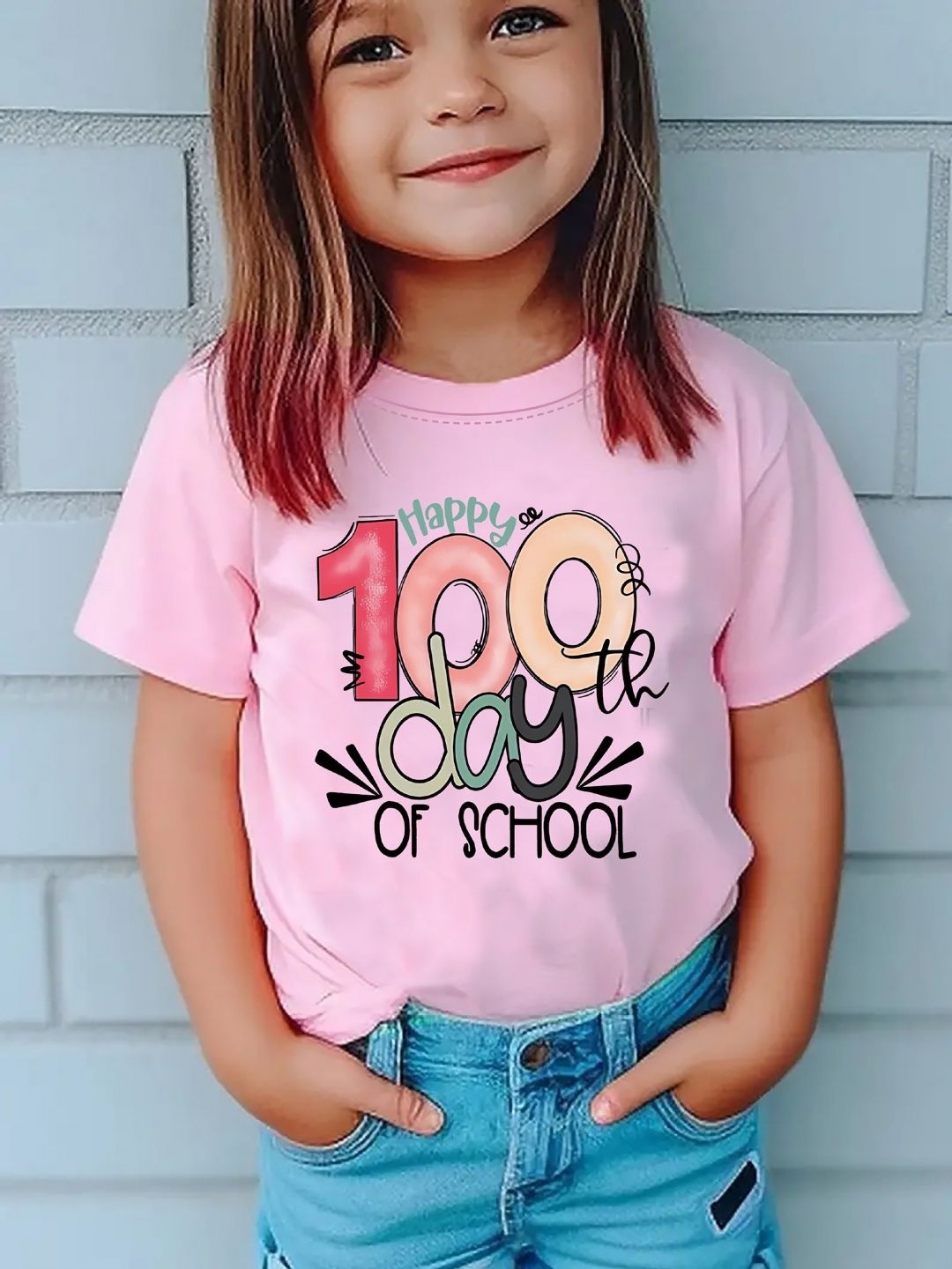

YK Girls Henley Neck T-shirt, Pink