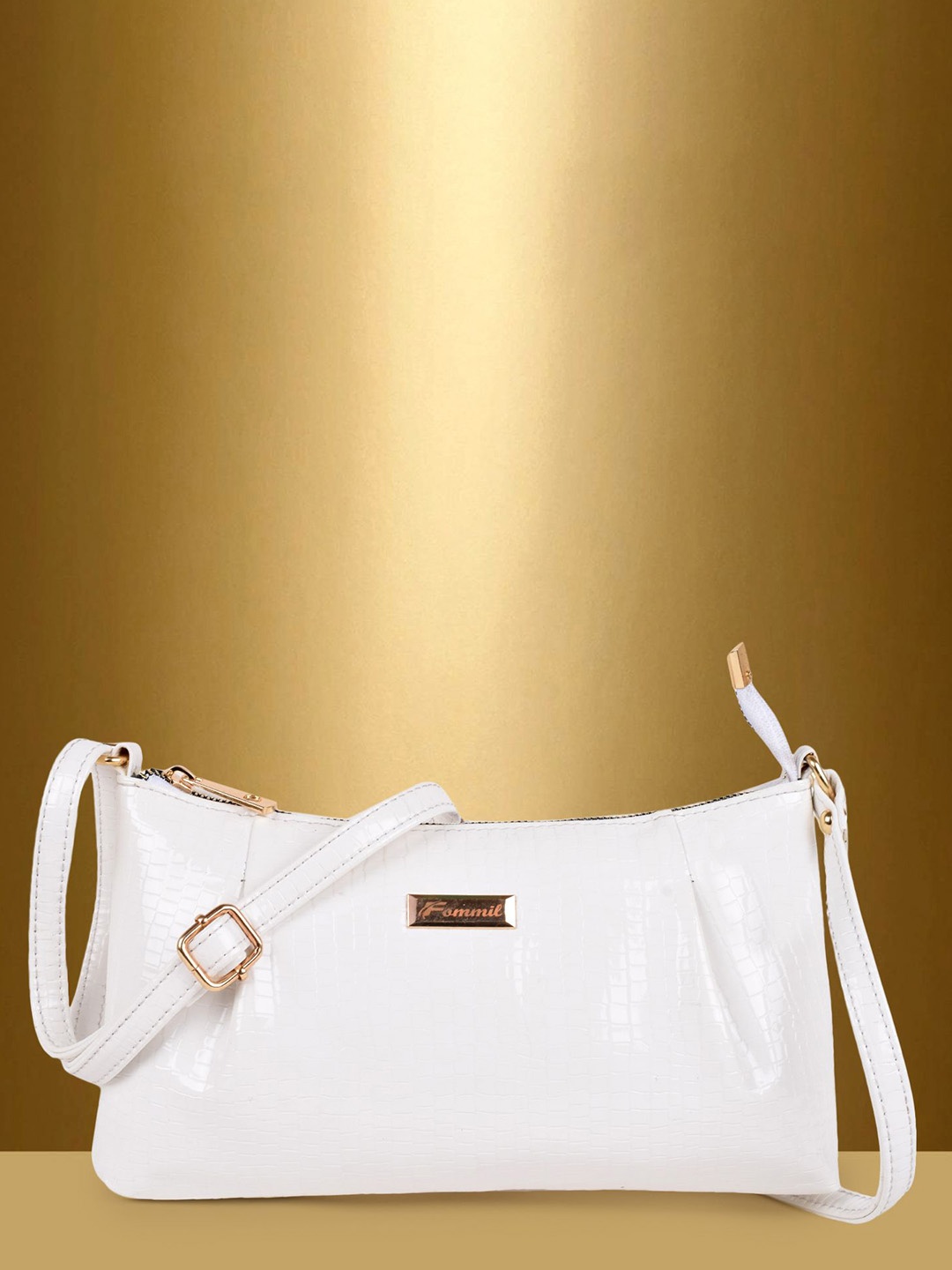 

FOMMIL Shopper Sling Bag with Tasselled, White