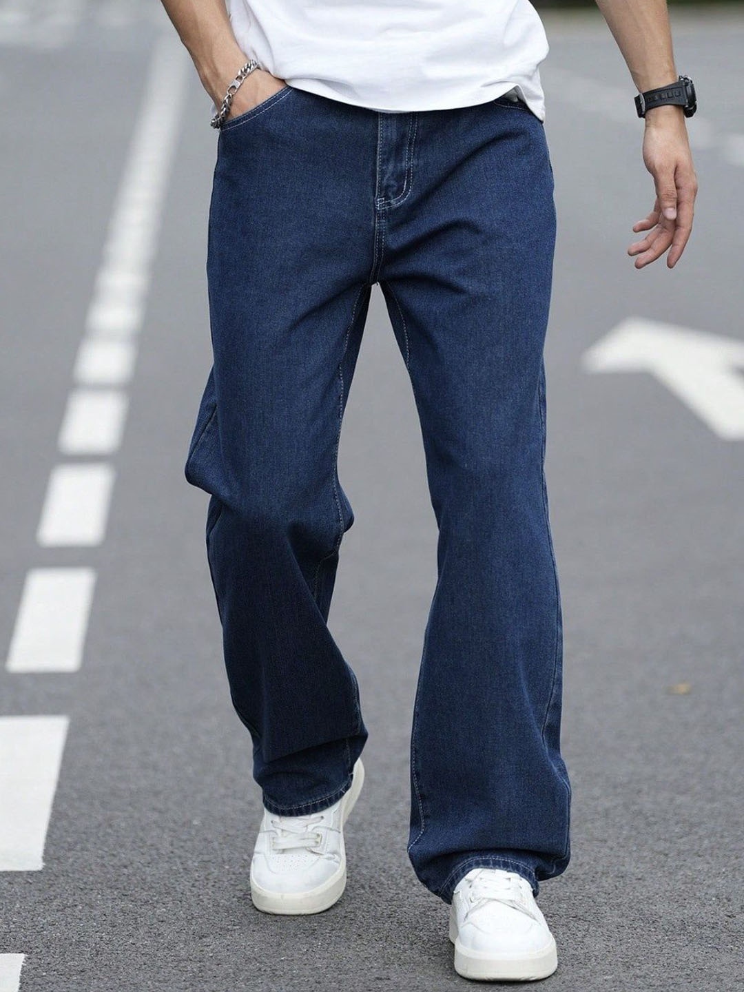 

MASTERLY WEFT Men Super Stretchable Jeans, Blue