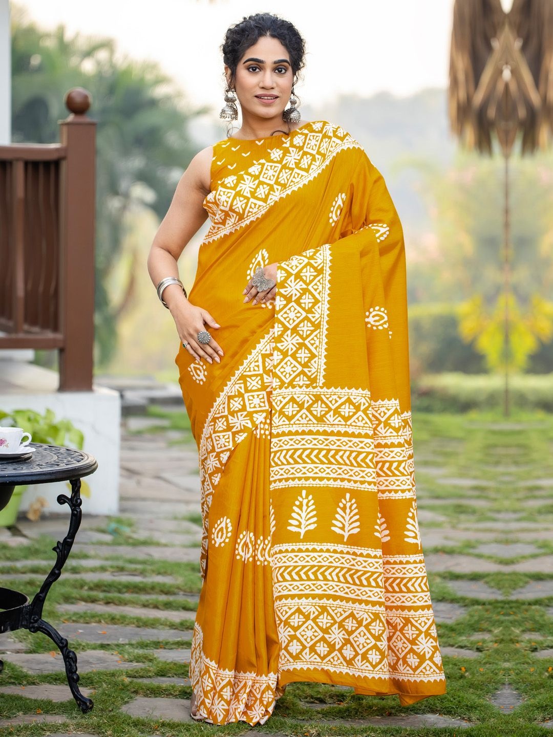 

KALINI Bagh Bagh Saree, Mustard